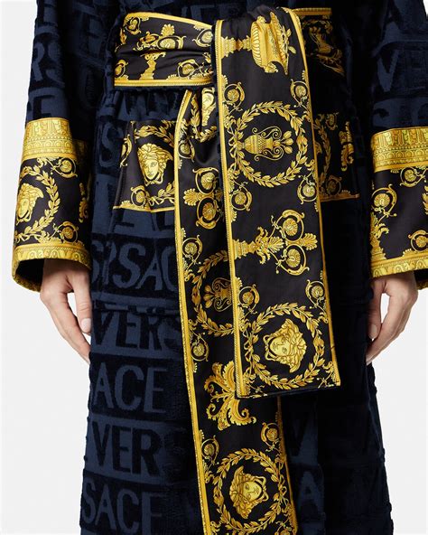 versace baroque bathrobe replica|versace hooded robe.